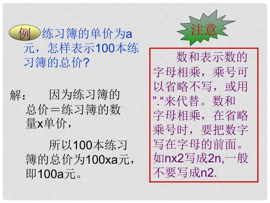 七年级数学上册 3.1用字母表示数课件 苏科版_第3页