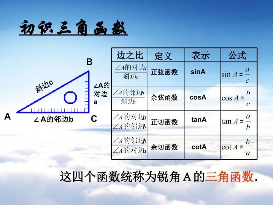 【浙教版】九年级上册数学：1.1 锐角三角函数2_第5页