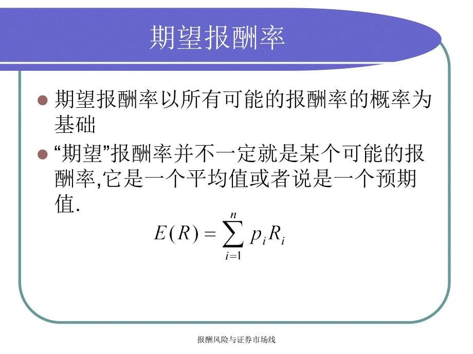 报酬风险与证券市场线课件_第5页