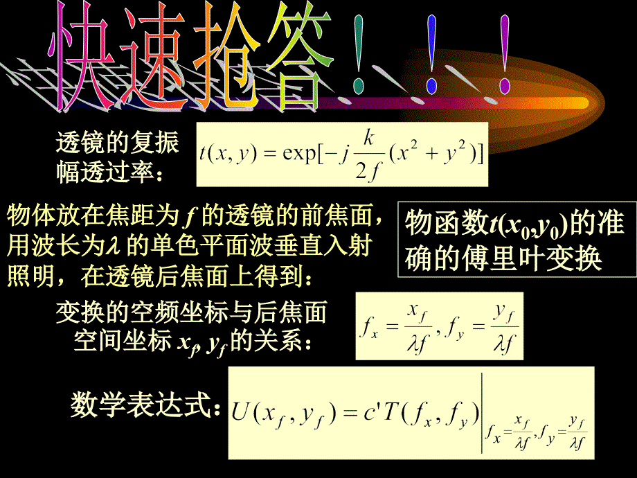 透镜的傅里叶变换性质_第1页