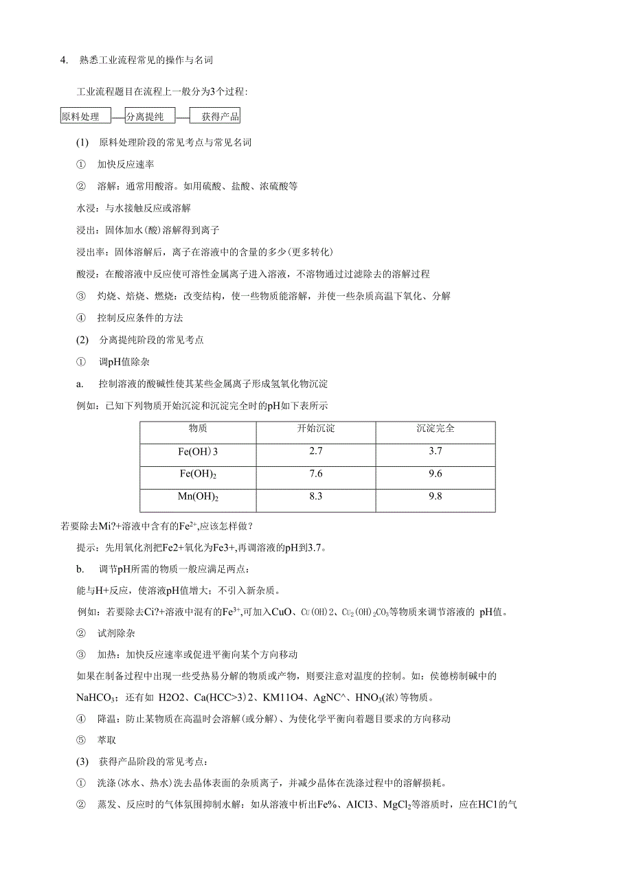 高三化学大一轮复习专题讲座四无机化工流程题复习策略与解题方法指导_第2页