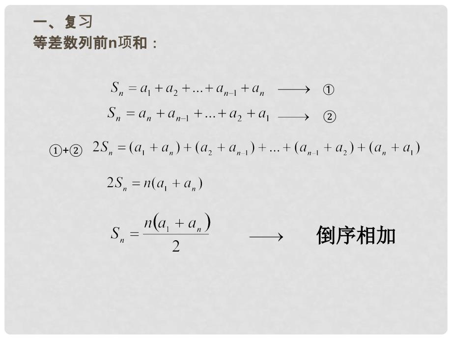 高三数学一轮总复习课件 ——数列的求和_第2页