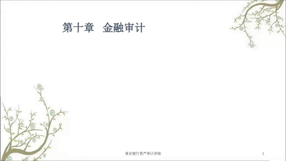 商业银行资产审计详细课件_第1页