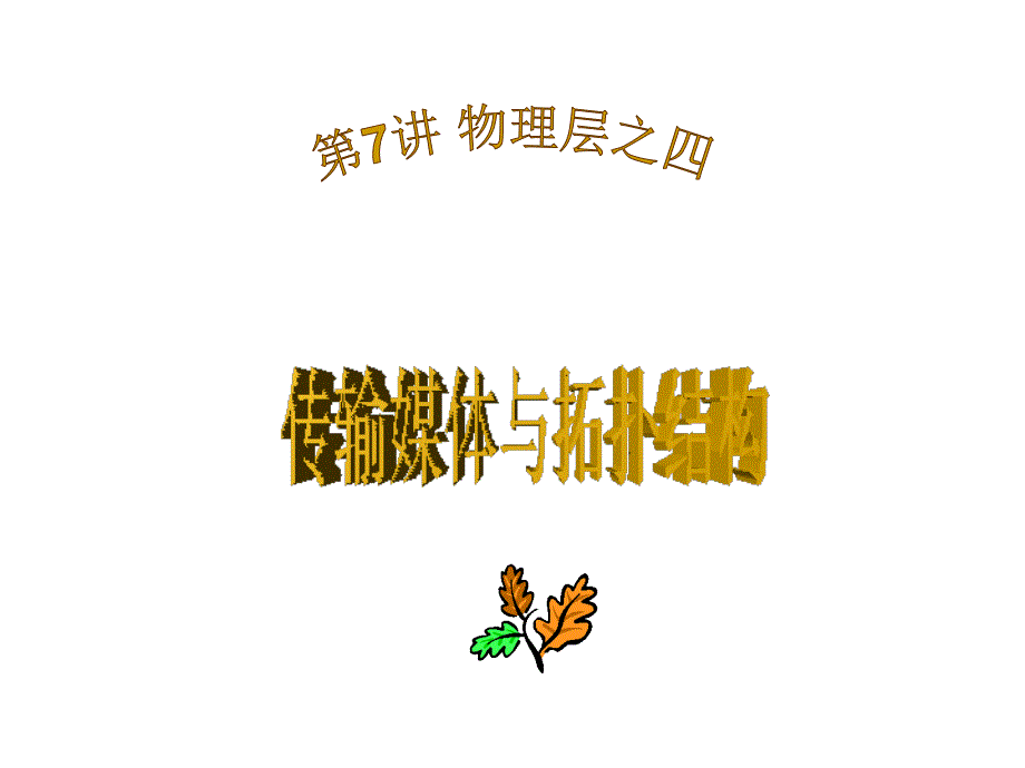 物理层传输媒体与拓扑结构_第1页