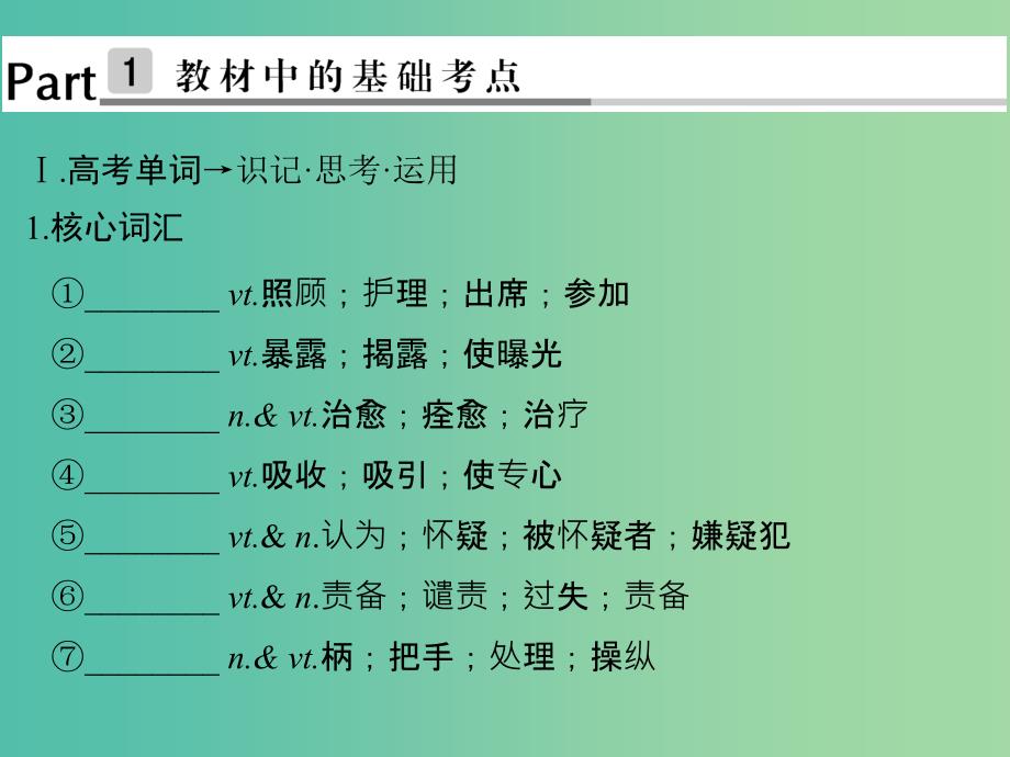 高考英语大一轮复习第1部分基础知识考点Unit1Greatscientists课件新人教版.ppt_第2页