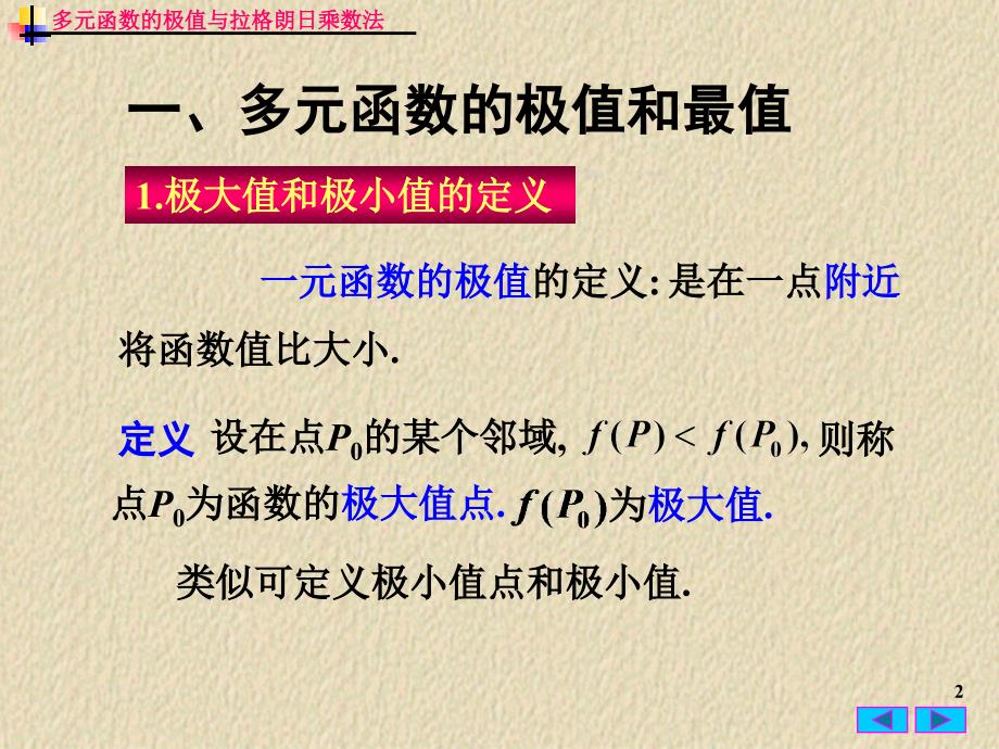 [从业资格考试]条件极值多元函数的极值与拉格朗日乘数法_第2页