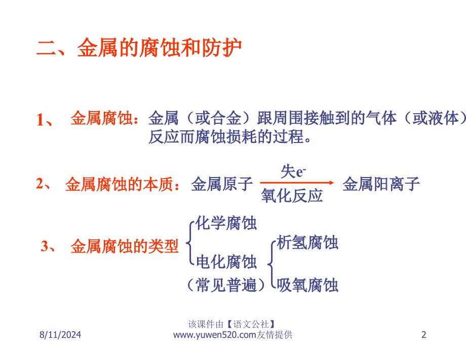 高中化学金属的腐蚀和防护_第2页