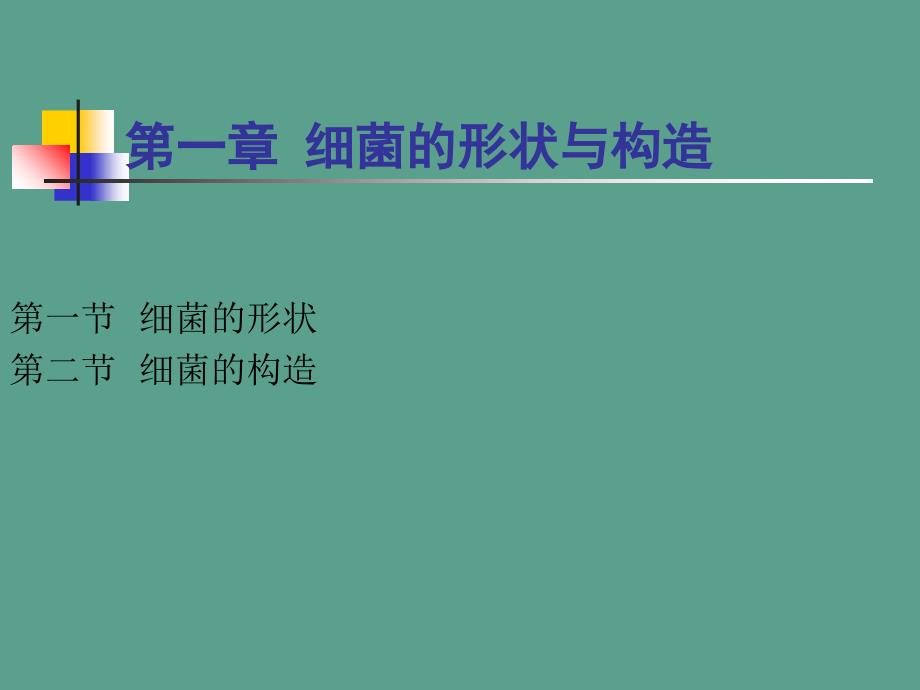 第一章细菌的形态和结构ppt课件_第1页