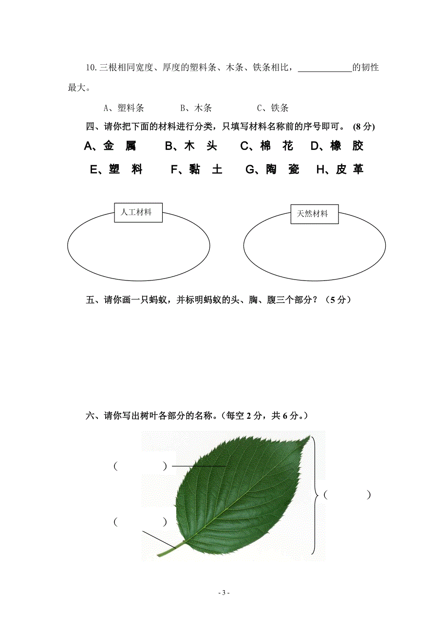 2013上三年级科学试卷_第3页