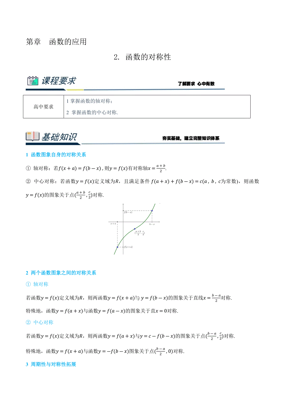 2.6.5函数的对称性（原卷版）_第1页