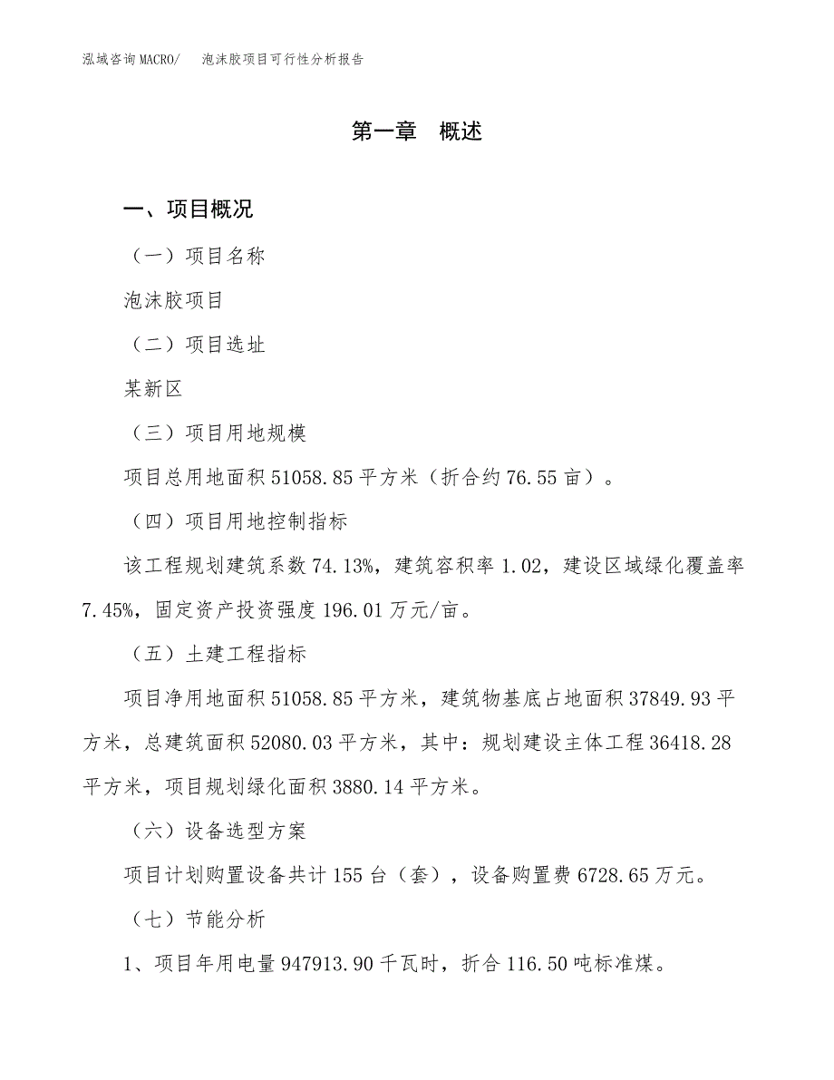 63d2a9dc7b296f85b9aebc91-泡沫胶项目可行性分析报告(模板参考范文)_第3页