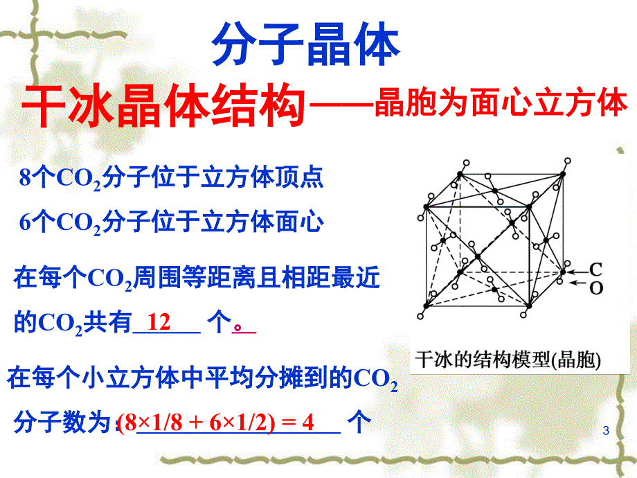 常见晶体模型及晶胞计算课堂PPT_第3页