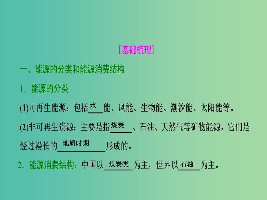 2019届高考地理一轮复习第十五章区域自然资源综合开发利用第一讲能源资源的开发--以我国山西省为例课件新人教版.ppt_第3页