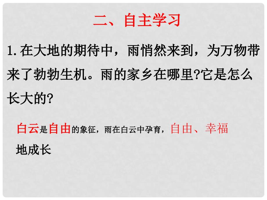 湖南省迎丰镇九年级语文上册 第一单元 2雨说课件2 新人教版_第4页