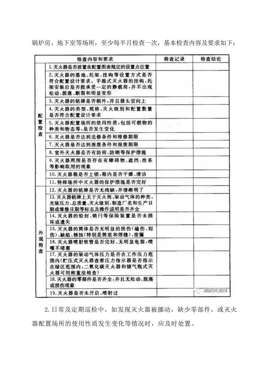 涉及灭火器的巡检维修及报废管理规定的释疑_第2页