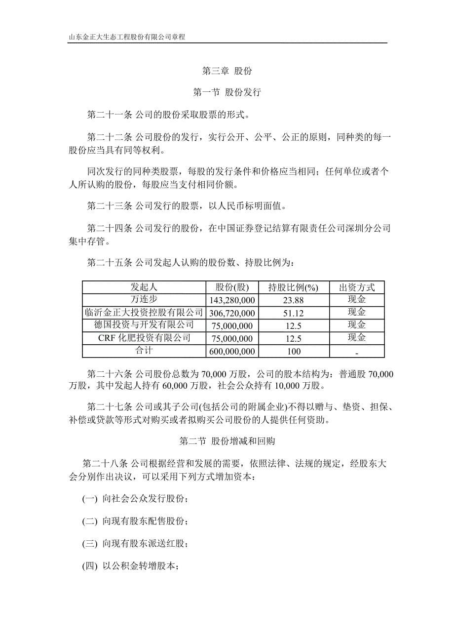 金正大：公司章程（10月）_第5页