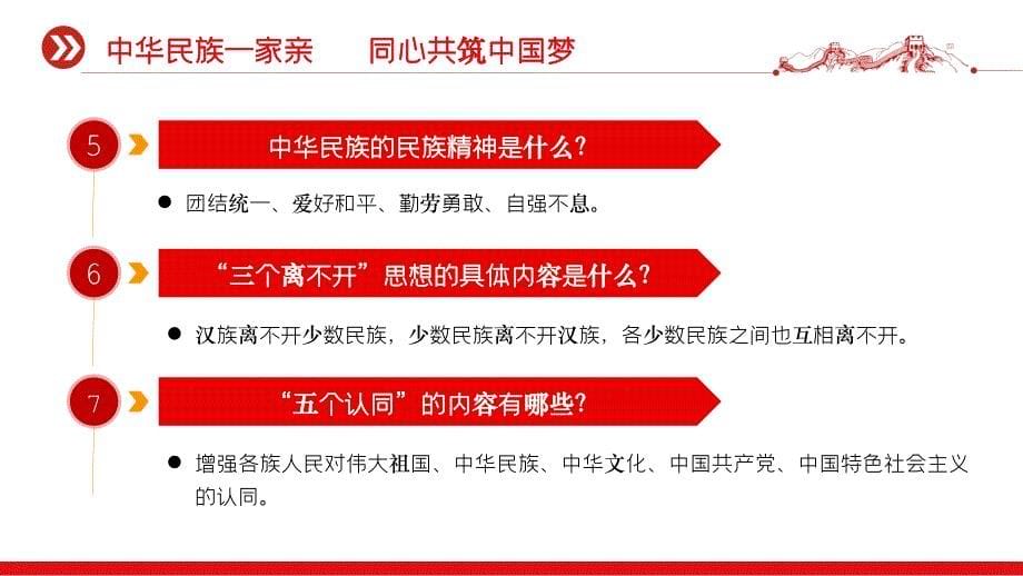 民族团结进步宣传月应知应会知识PPT模板（含具体内容）_第5页