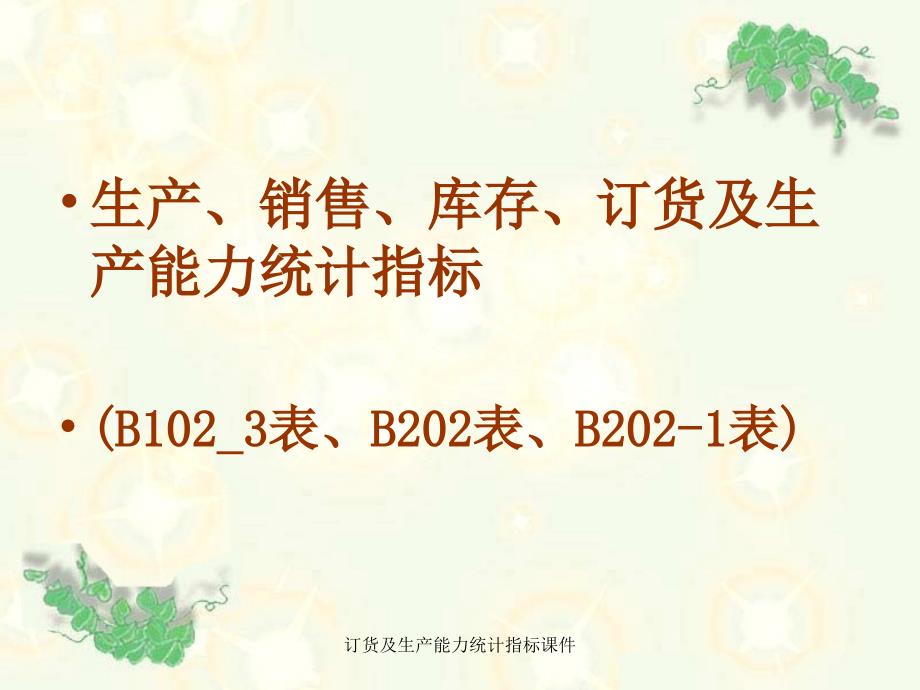 订货及生产能力统计指标课件_第1页