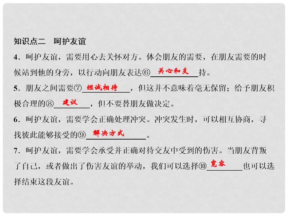 七年级道德与法治上册 第二单元 友谊的天空 第五课 交友的智慧 第1框《让友谊之树常青》课件 新人教版_第3页