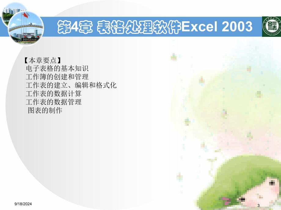 第4章电子表格软件excel2003指南_第3页