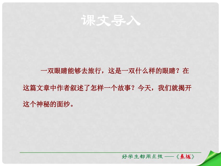 七年级语文下册 第6单元 23 带上她的眼睛课件 新人教版_第1页