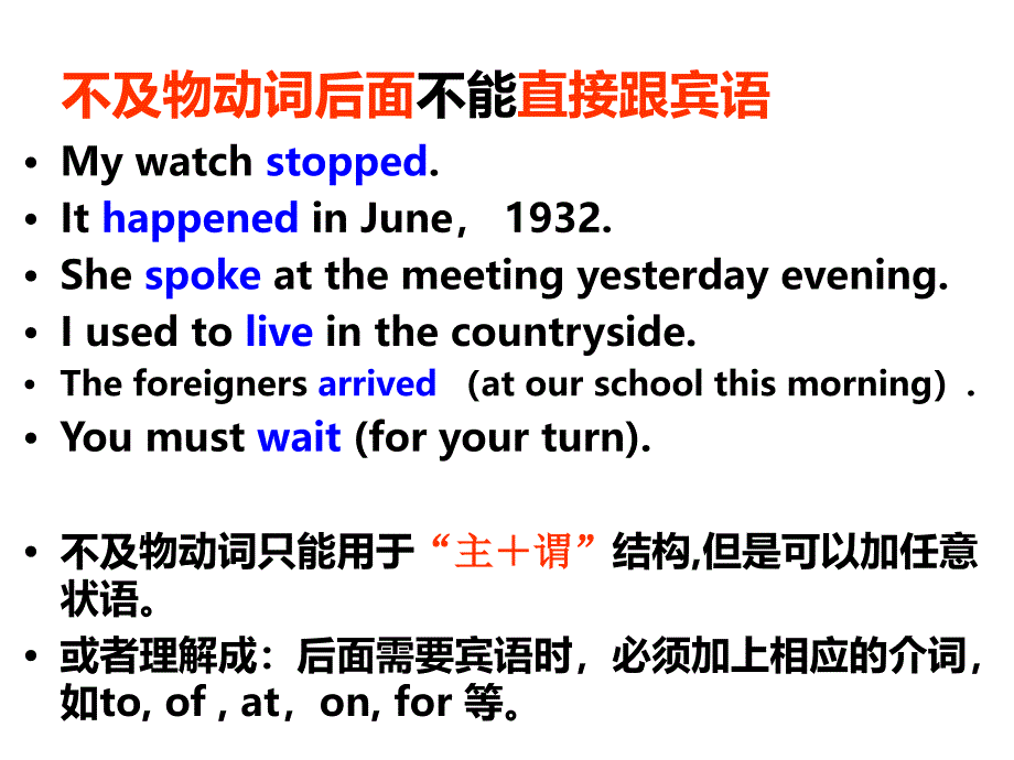 及物和不及物动词的用法ppt课件_第3页