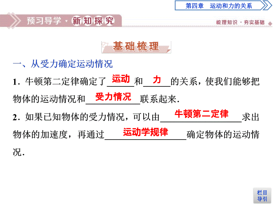 人教版物理必修第一册讲义课件第四章　运动和力的关系5 第5节　牛顿运动定律的应用 (含解析)_第3页