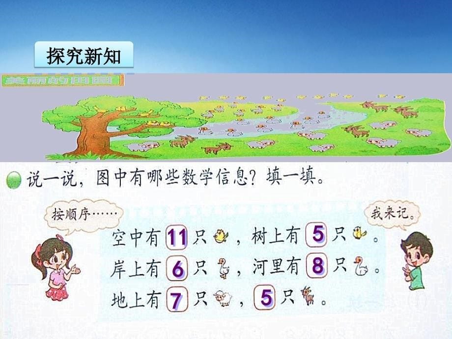 【北师大版】一年级下：第1单元加与减一美丽的田园课件_第5页