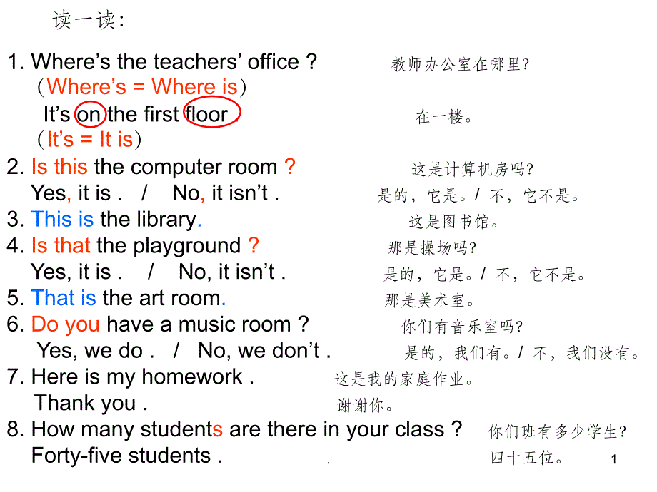 PEP新版英语四年级下册各单元重点句子_第1页