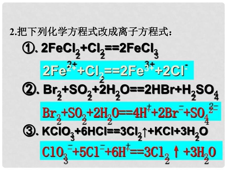 高中化学全套知识总结课件必修一必修一课件离子反应_第5页