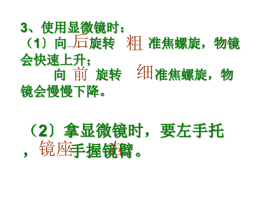 2.1使用显微镜的步骤ppt课件_第3页