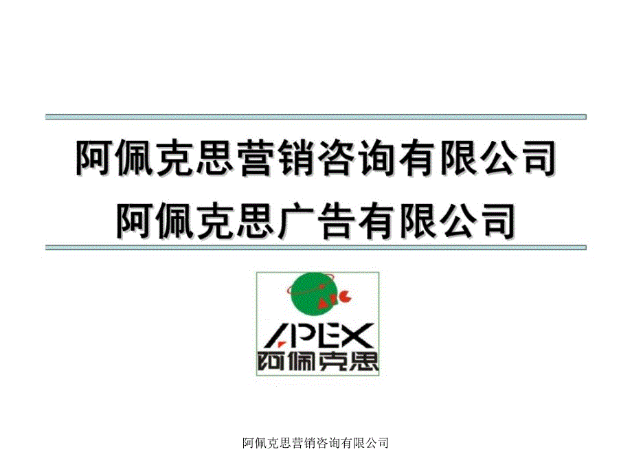 阿佩克思营销咨询有限公司课件_第1页