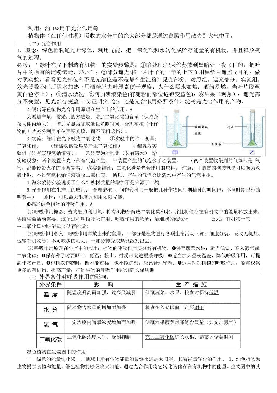 济南版七年级上册生物知识点_1_第5页