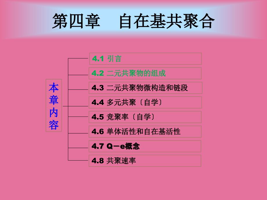 高分子化学第四章自由基共聚合1ppt课件_第2页