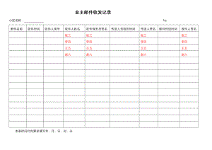 业主邮件收发记录