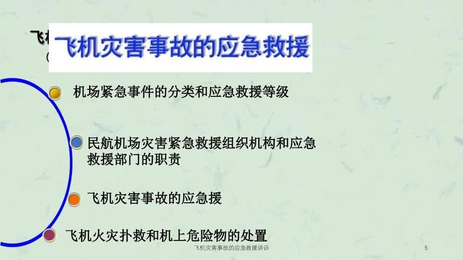 飞机灾害事故的应急救援讲诉课件_第5页