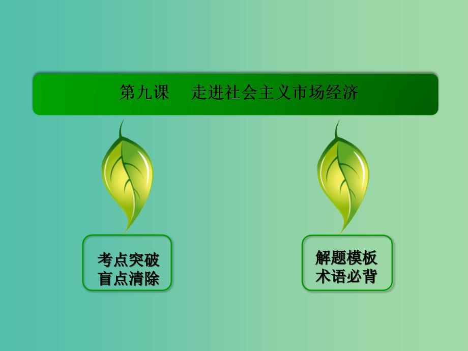 高考政治一轮复习 4.9走进社会主义市场经济课件 新人教版必修1.ppt_第3页