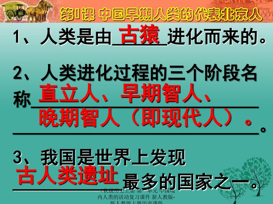 最新历史上册第一单元中国境内人类的活动复习课件_第3页