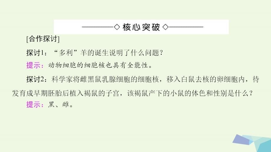 2023-2023年高中生物 第一单元 生物技术与生物工程 第二章 细胞工程 第5节 克隆技术课件 中图版选修3_第5页