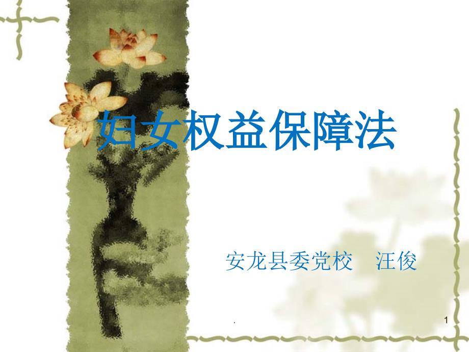 妇女权益保障法.PPT_第1页