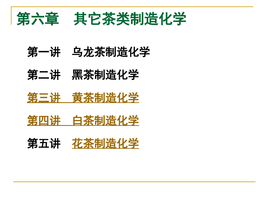 第六章 其它茶类加工化学 第一讲 乌龙茶制造化学 中国茶艺 教学课件_第1页