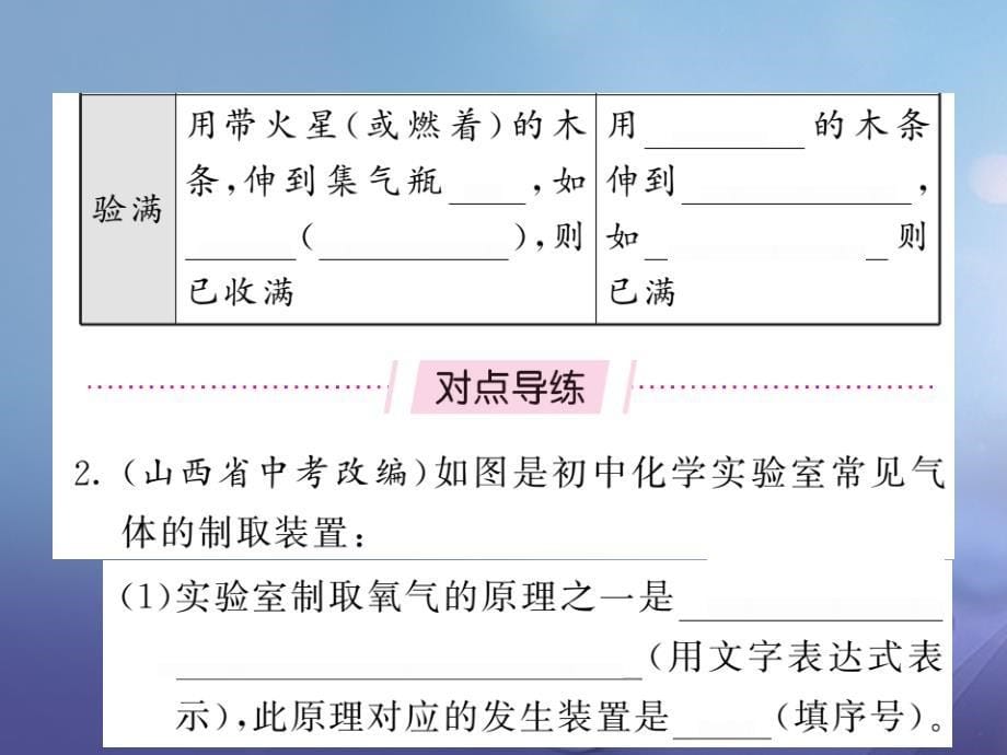 2023届九年级化学全册 专题突破（一）气体的制取与检验课件 （新版）沪教版_第5页