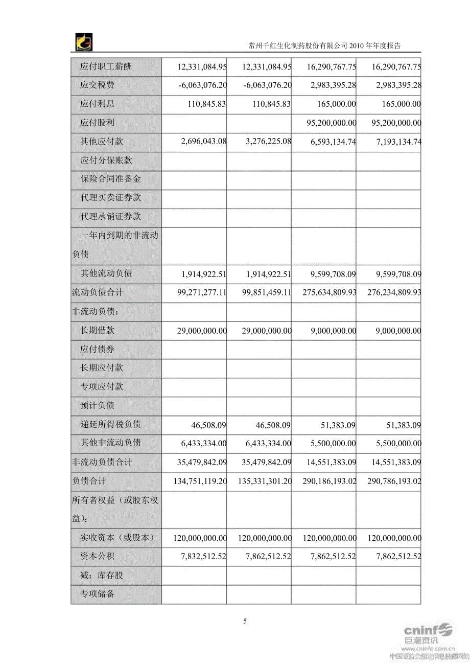 千红制药审计报告_第5页