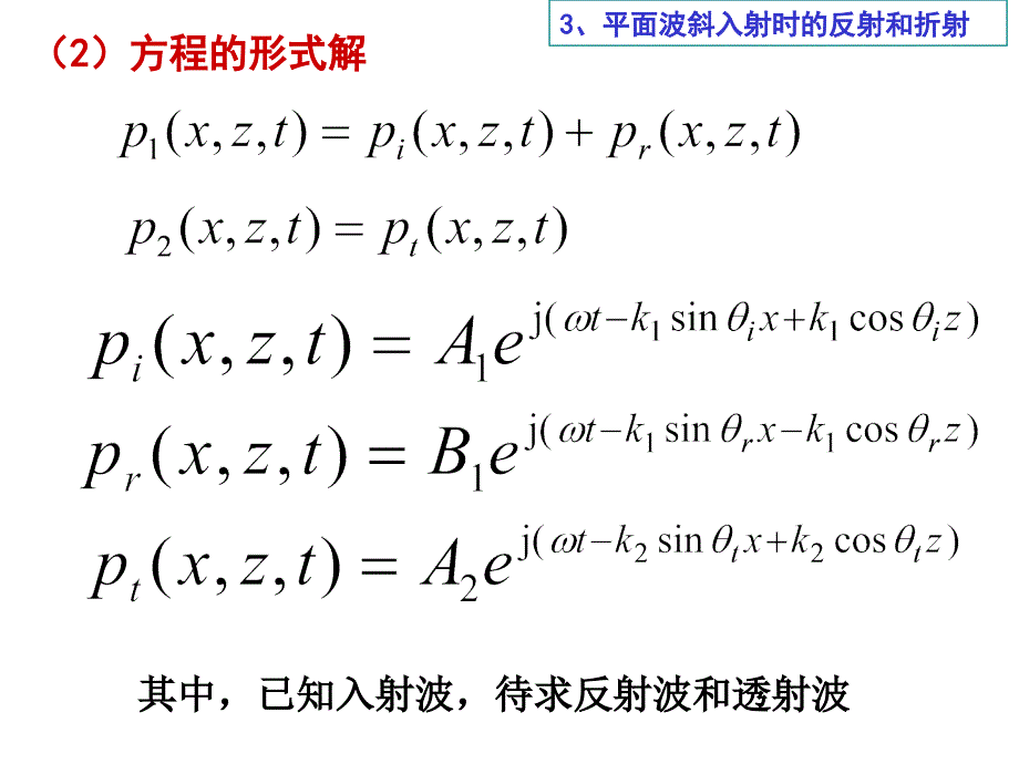 倾斜入射平面波在分界面上的反射和折射（3学时）ppt课件_第4页