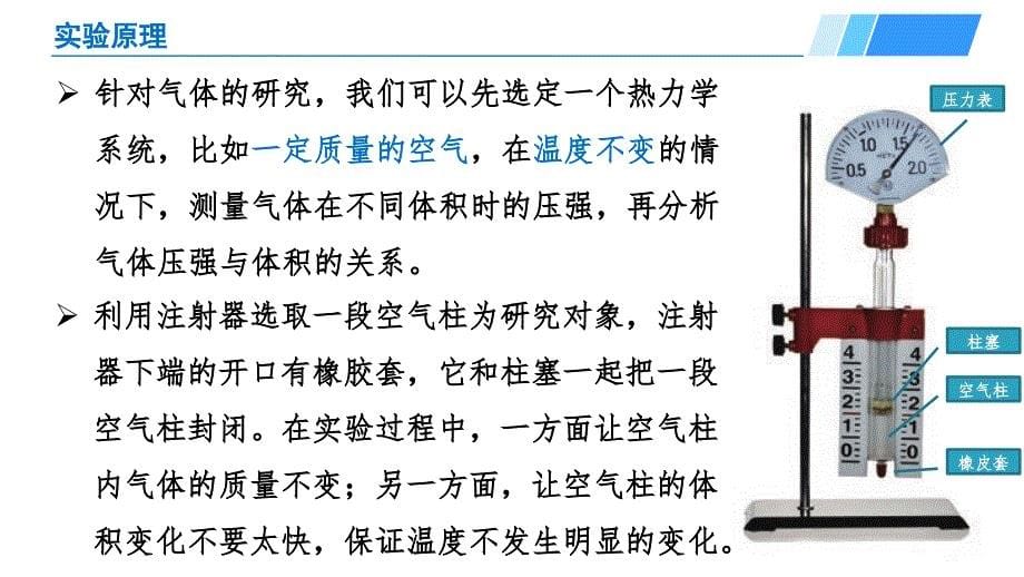 探究等温情况下一定质量气体压强与体积的关系课件高中物理实验_第5页