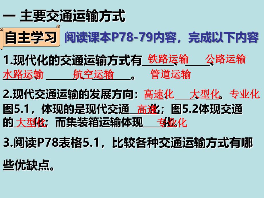 人教版高中地理必修2第五章第一节交通运输方式和布局共19张PPT_第4页