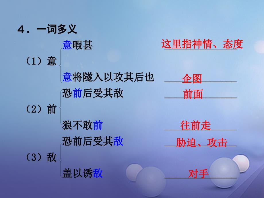 湖南省益阳市2023年中考语文 第二部分 古诗文阅读 三 狼课件 北师大版_第4页