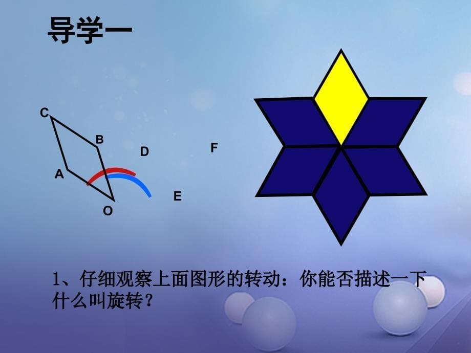 广东省佛山市顺德区八年级数学下册 3.2.1 图形的旋转（一）课件 （新版）北师大版_第5页