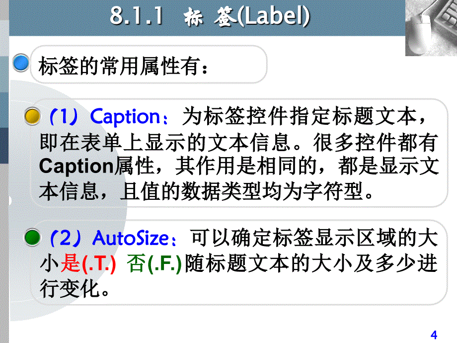 表单中控件的设计及应用教学课件VF_第4页