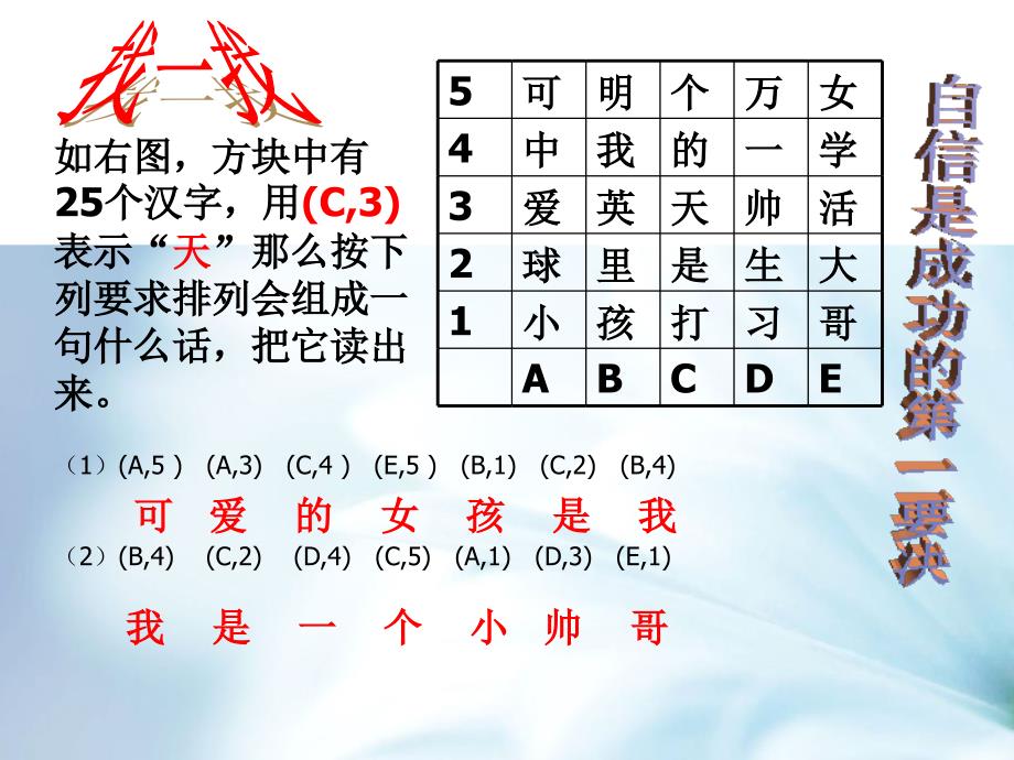 精品【青岛版】数学七年级下册：14.1用有序数对表示位置ppt课件2_第2页